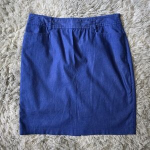 New York Clothing Co. Blue Pencil Skirt - Size 14